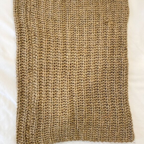 Tan Knit Infinity Scarf - Picture 2 of 2